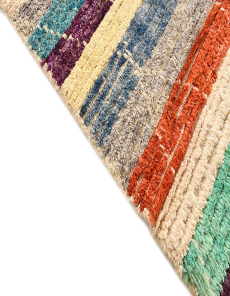 Detail image of  5' 7 x 8' 2  Hand Knotted Moroccan Wool Rug