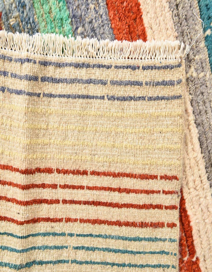 Detail image of  5' 7 x 8' 2  Hand Knotted Moroccan Wool Rug