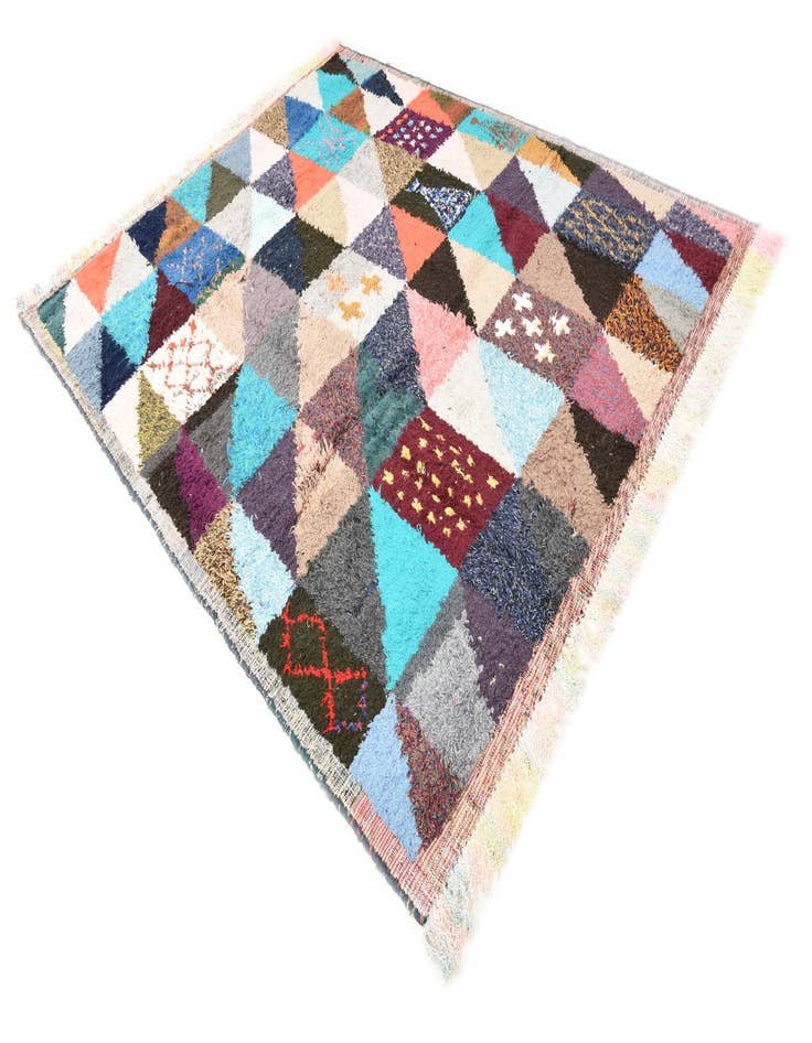 Detail image of  8' 1 x 9' 10  Hand Knotted Moroccan Wool Rug