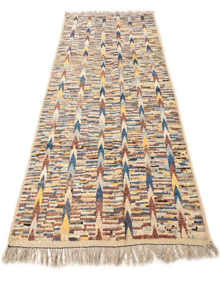 Detail image of  6' 4 x 9' 3  Hand Knotted Moroccan Wool Rug