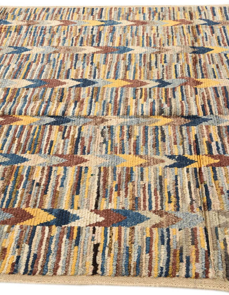 Detail image of  6' 4 x 9' 3  Hand Knotted Moroccan Wool Rug
