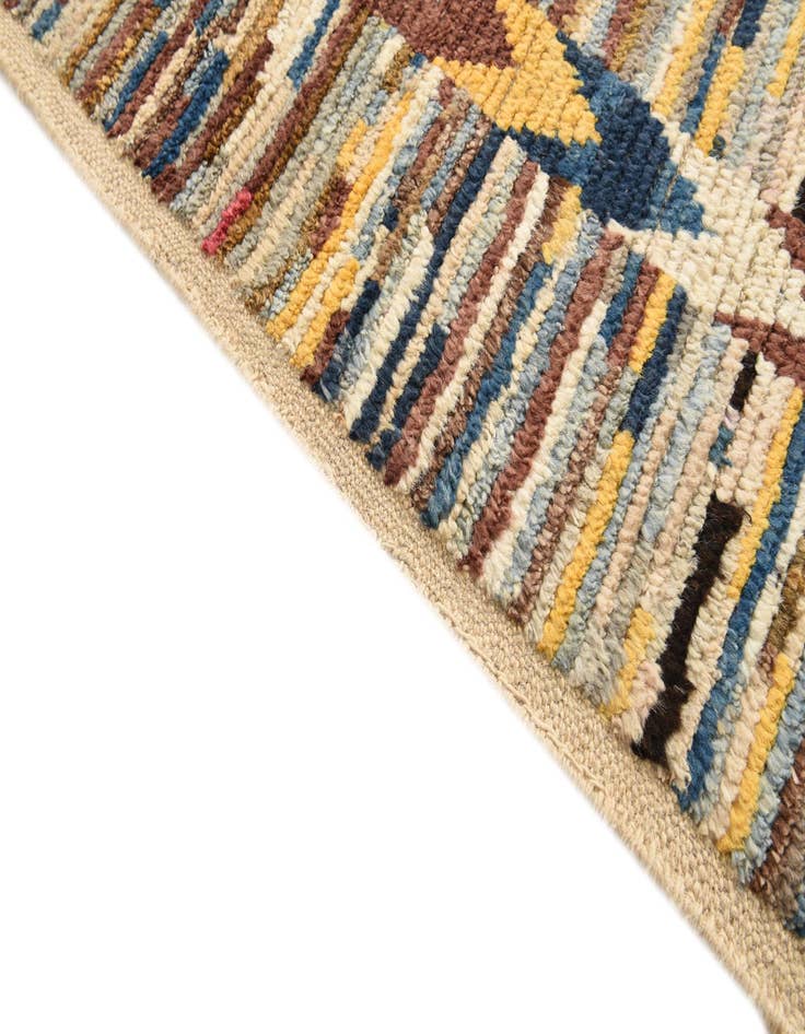Detail image of  6' 4 x 9' 3  Hand Knotted Moroccan Wool Rug