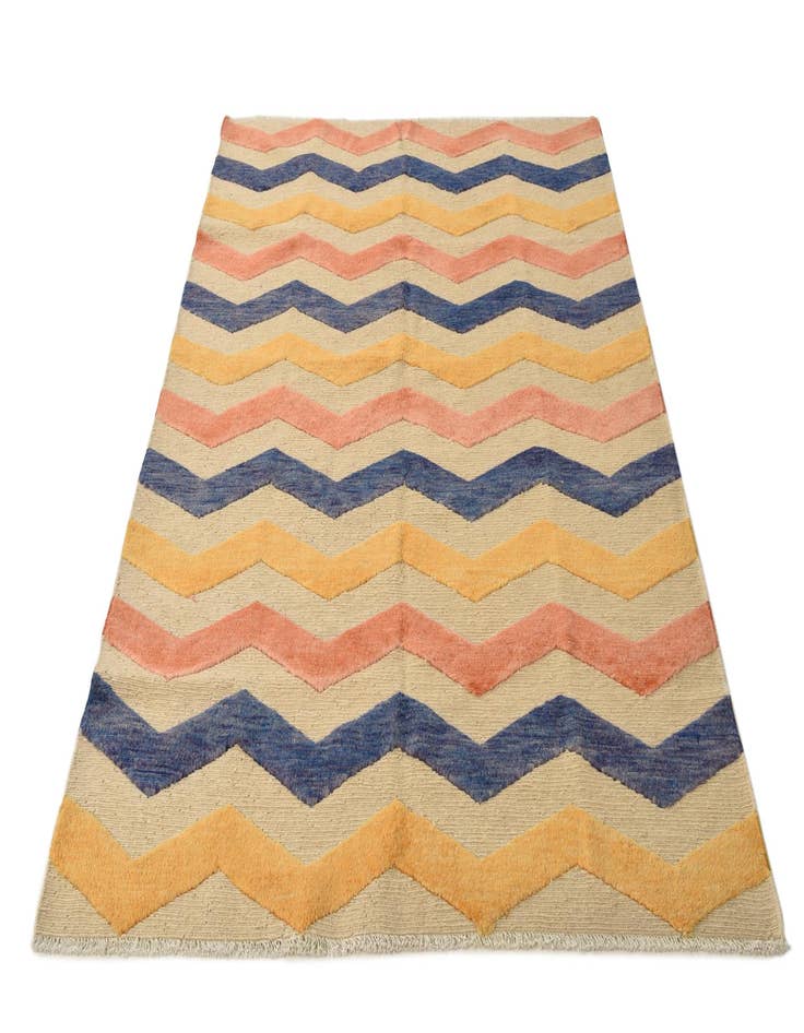 Detail image of  5' 1 x 7'  Hand Knotted Moroccan Wool Rug