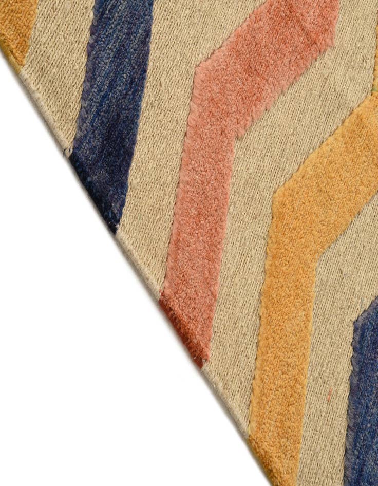 Detail image of  5' 1 x 7'  Hand Knotted Moroccan Wool Rug