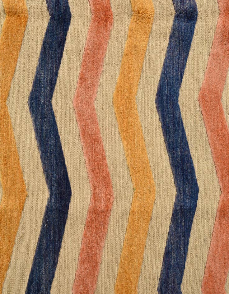 Detail image of  5' 1 x 7'  Hand Knotted Moroccan Wool Rug