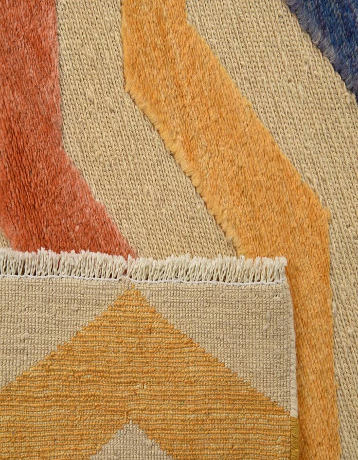 Detail image of  5' 1 x 7'  Hand Knotted Moroccan Wool Rug