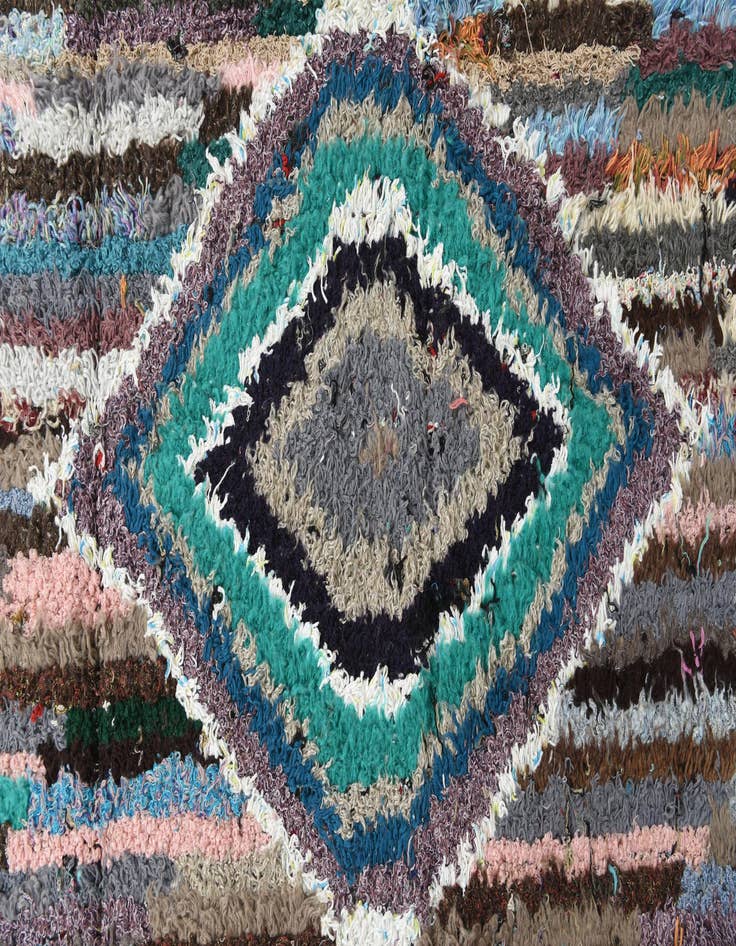 Detail image of  8' 1 x 10' 5  Hand Knotted Moroccan Wool Rug