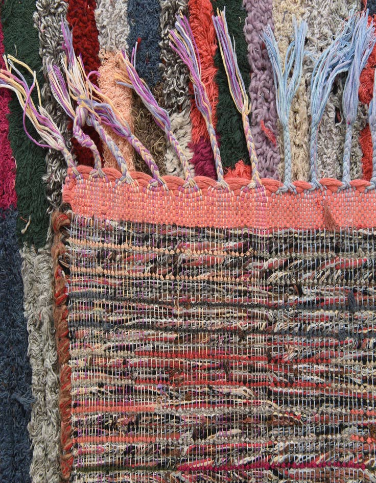 Detail image of  6' 4 x 10' 6  Hand Knotted Moroccan Wool Rug