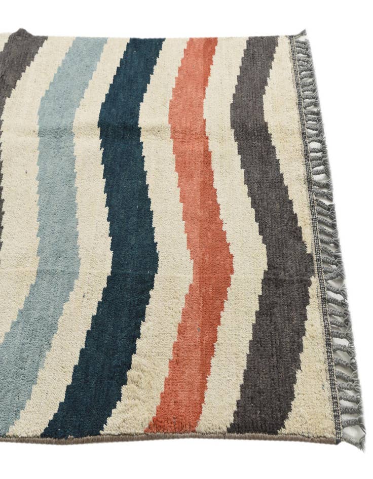 Detail image of  4' 2 x 6' 5  Hand Knotted Moroccan Wool Rug