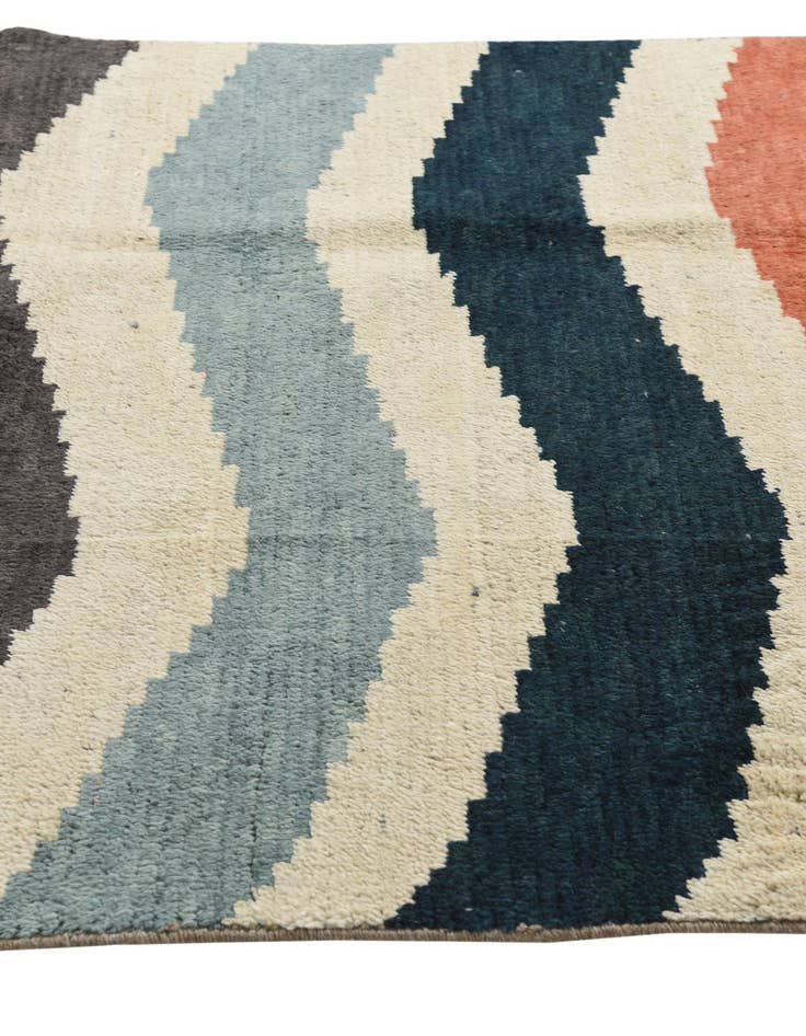 Detail image of  4' 2 x 6' 5  Hand Knotted Moroccan Wool Rug