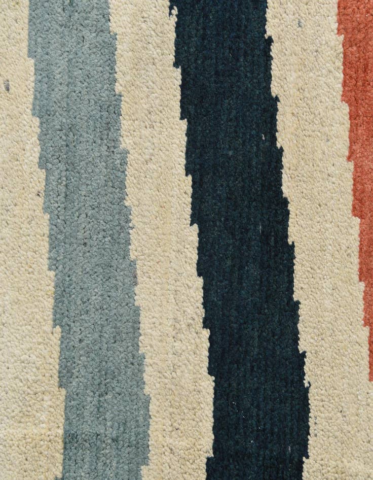 Detail image of  4' 2 x 6' 5  Hand Knotted Moroccan Wool Rug