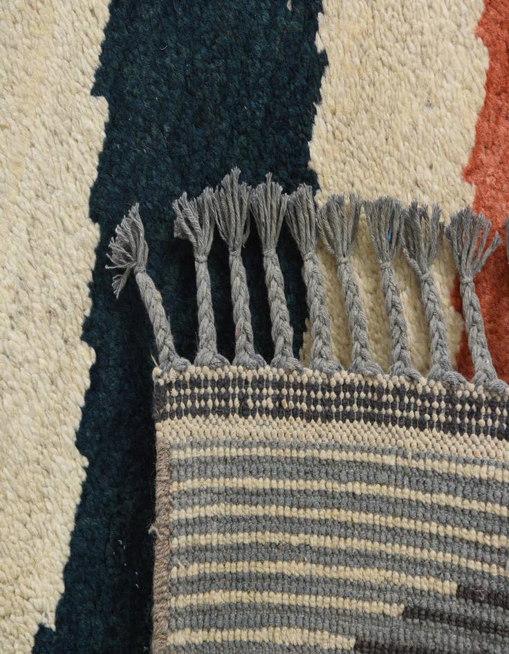 Detail image of  4' 2 x 6' 5  Hand Knotted Moroccan Wool Rug