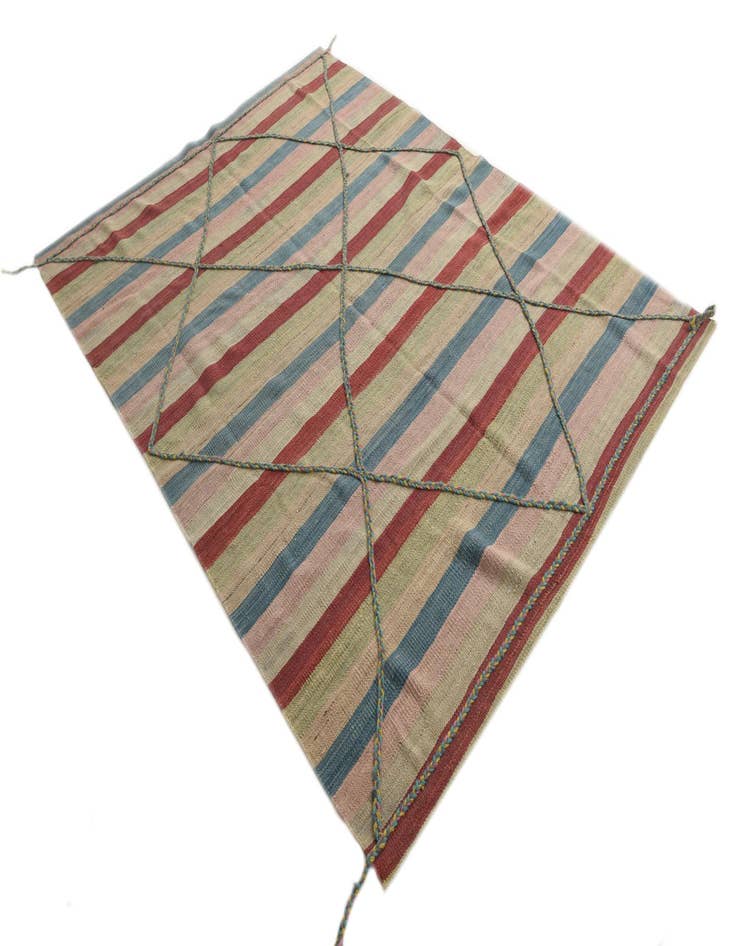 Detail image of  5' 7 x 7' 6  Hand Knotted Moroccan Wool Rug