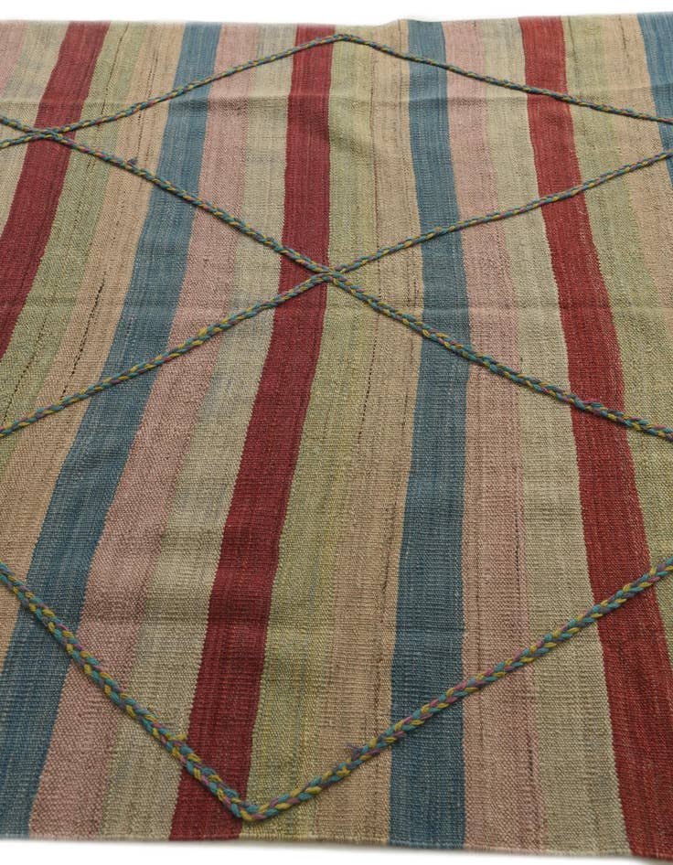 Detail image of  5' 7 x 7' 6  Hand Knotted Moroccan Wool Rug