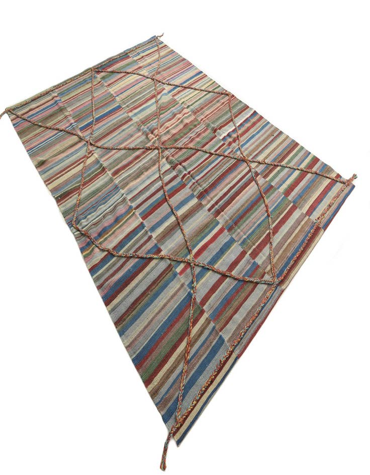 Detail image of  6' 6 x 9' 4  Hand Knotted Moroccan Wool Rug