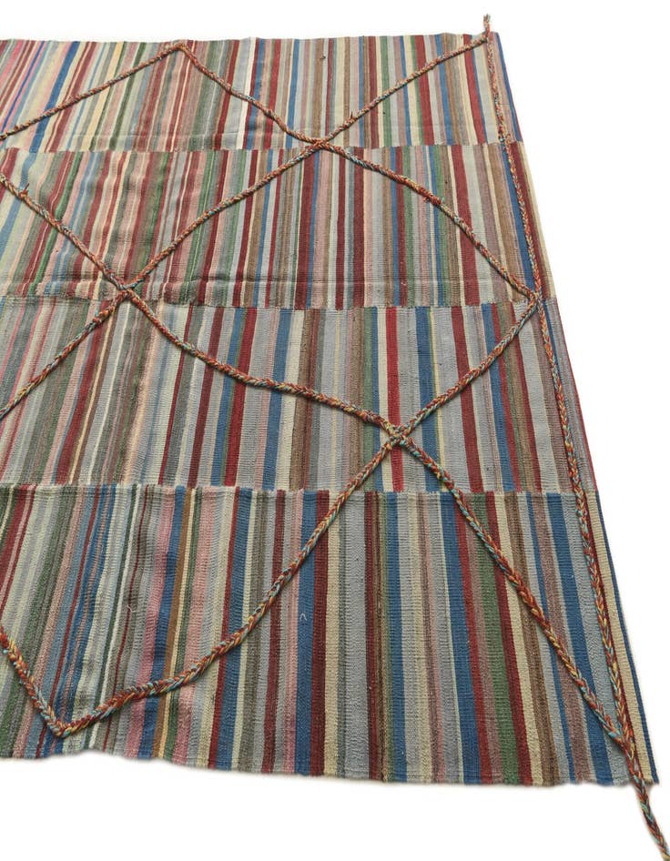 Detail image of  6' 6 x 9' 4  Hand Knotted Moroccan Wool Rug