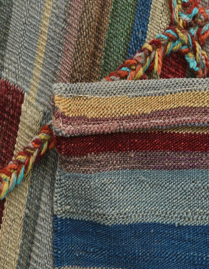 Detail image of  6' 6 x 9' 4  Hand Knotted Moroccan Wool Rug