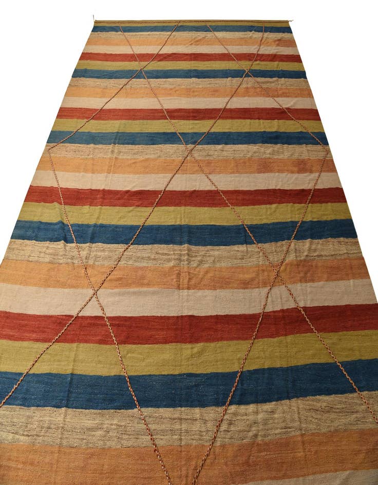 Detail image of  13' x 16'  Hand Knotted Moroccan Wool Rug