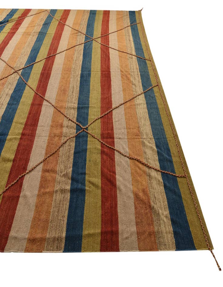 Detail image of  13' x 16'  Hand Knotted Moroccan Wool Rug