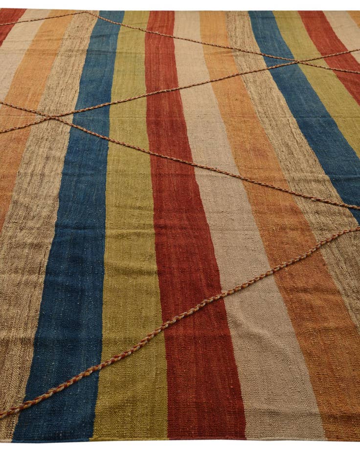 Detail image of  13' x 16'  Hand Knotted Moroccan Wool Rug