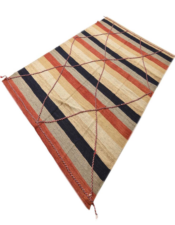 Detail image of  7' 2 x 11' 4  Hand Knotted Moroccan Wool Rug