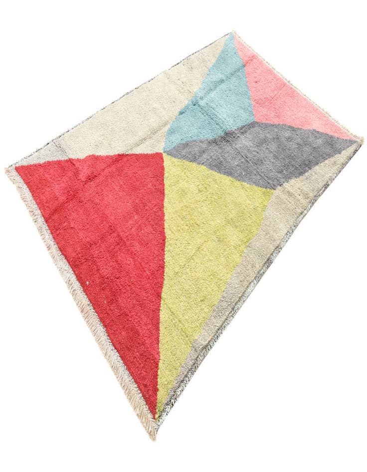 Detail image of  5' 2 x 8' 4  Hand Knotted Moroccan Wool Rug