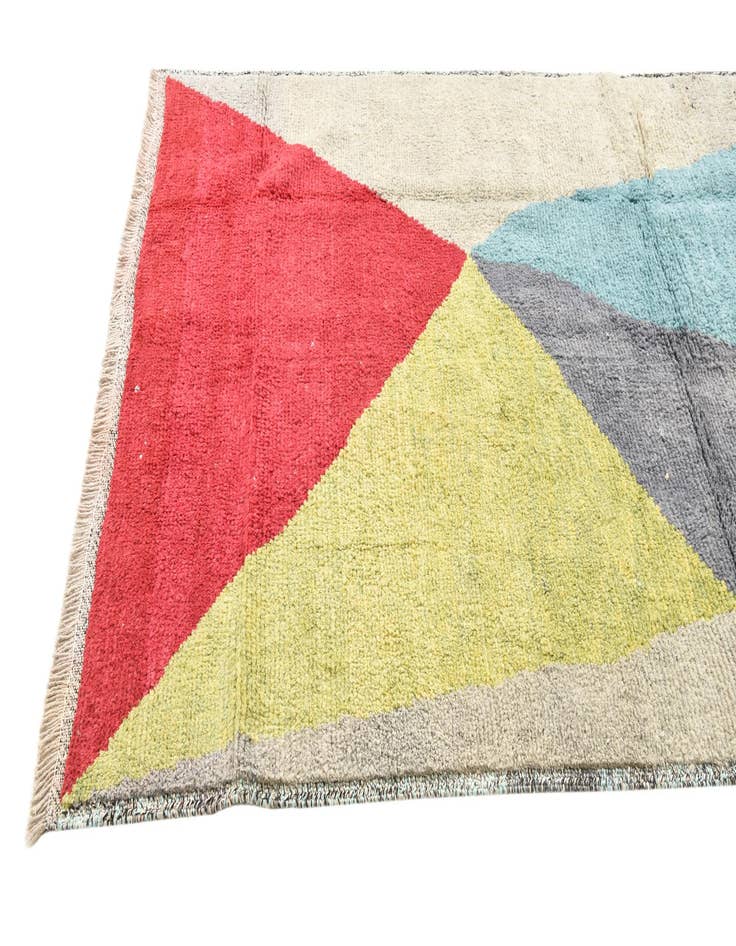 Detail image of  5' 2 x 8' 4  Hand Knotted Moroccan Wool Rug