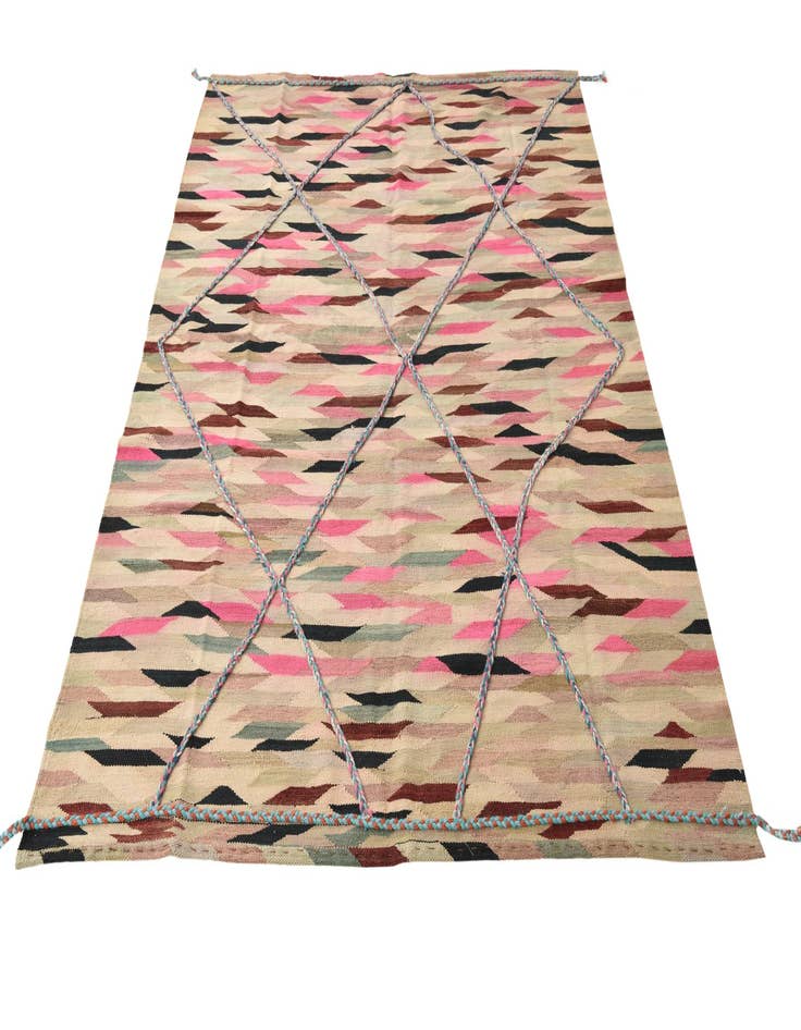 Detail image of  5' 7 x 7' 7  Hand Knotted Moroccan Wool Rug