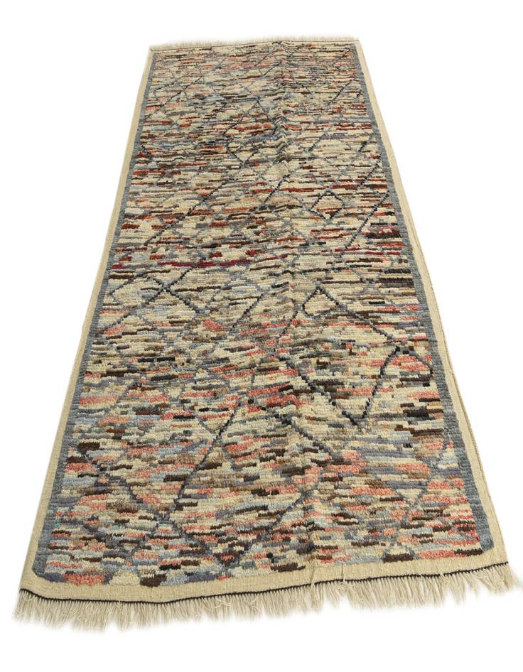Detail image of  6' 1 x 9' 2  Hand Knotted Moroccan Wool Rug