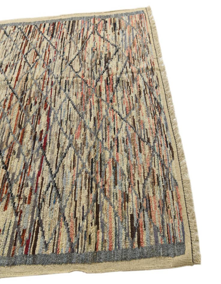 Detail image of  6' 1 x 9' 2  Hand Knotted Moroccan Wool Rug