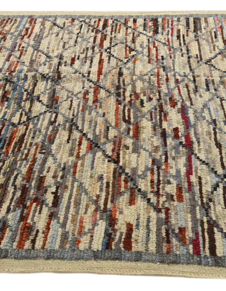 Detail image of  6' 1 x 9' 2  Hand Knotted Moroccan Wool Rug