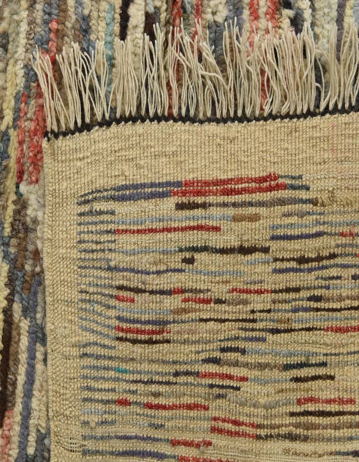 Detail image of  6' 1 x 9' 2  Hand Knotted Moroccan Wool Rug