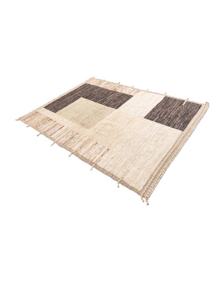 Detail image of  5' 2 x 7'  Hand Knotted Moroccan Wool Rug