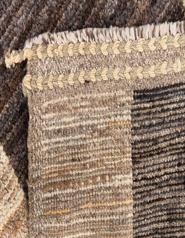 Detail image of  5' 2 x 7'  Hand Knotted Moroccan Wool Rug