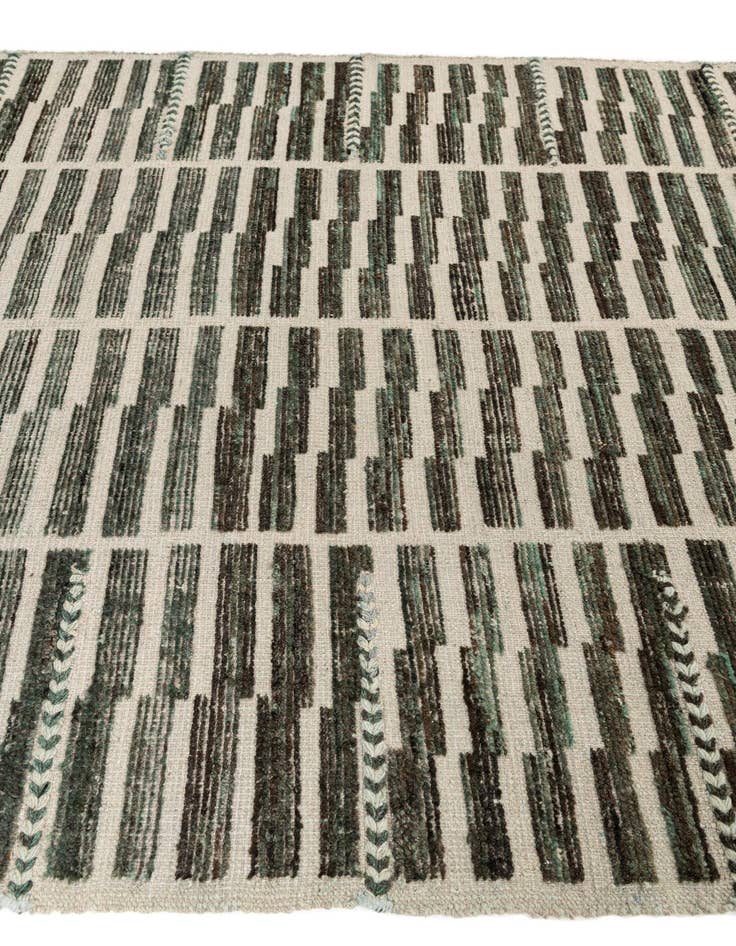 Detail image of  5' 8 x 8' 4  Hand Knotted Moroccan Wool Rug