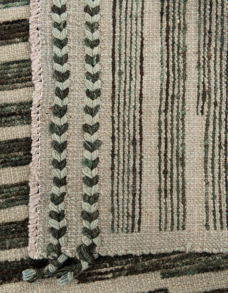 Detail image of  5' 8 x 8' 4  Hand Knotted Moroccan Wool Rug