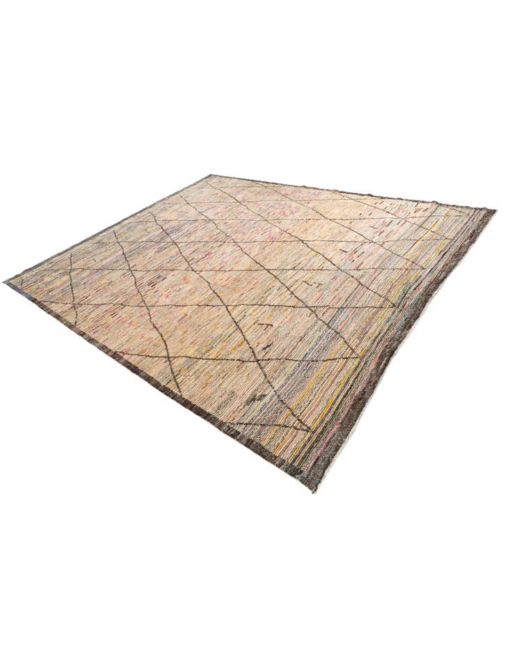 Detail image of  9' 7 x 11' 5  Hand Knotted Moroccan Wool Rug