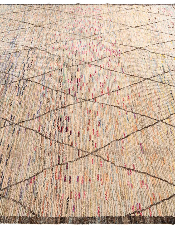 Detail image of  9' 7 x 11' 5  Hand Knotted Moroccan Wool Rug