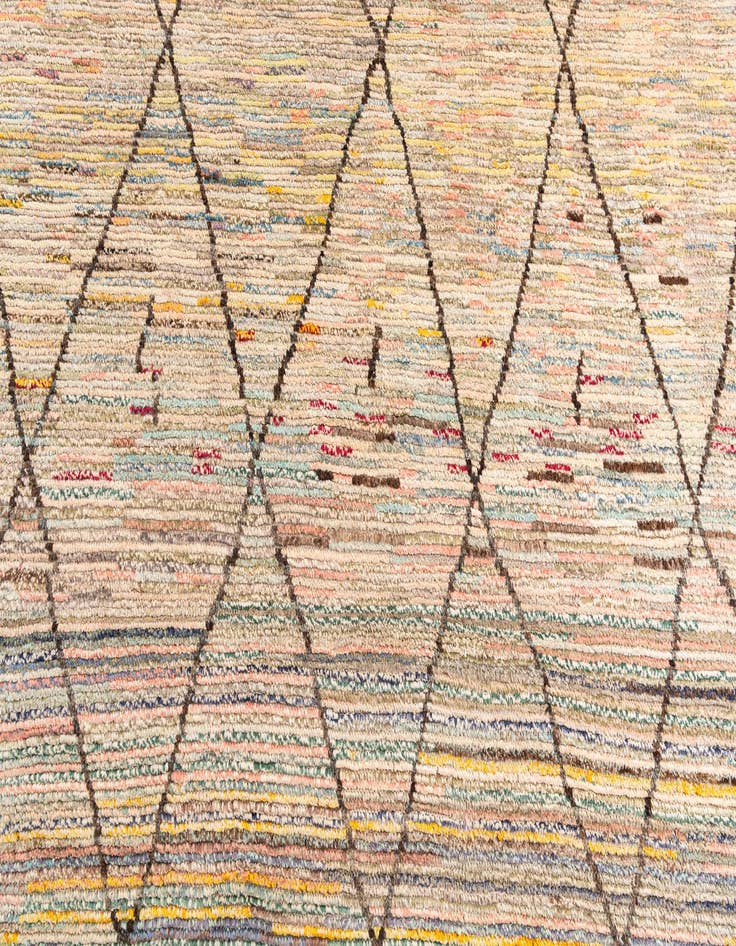 Detail image of  9' 7 x 11' 5  Hand Knotted Moroccan Wool Rug