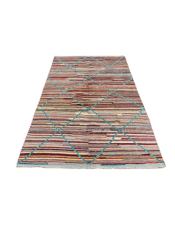 Detail image of  6' x 9' 2  Hand Knotted Moroccan Wool Rug