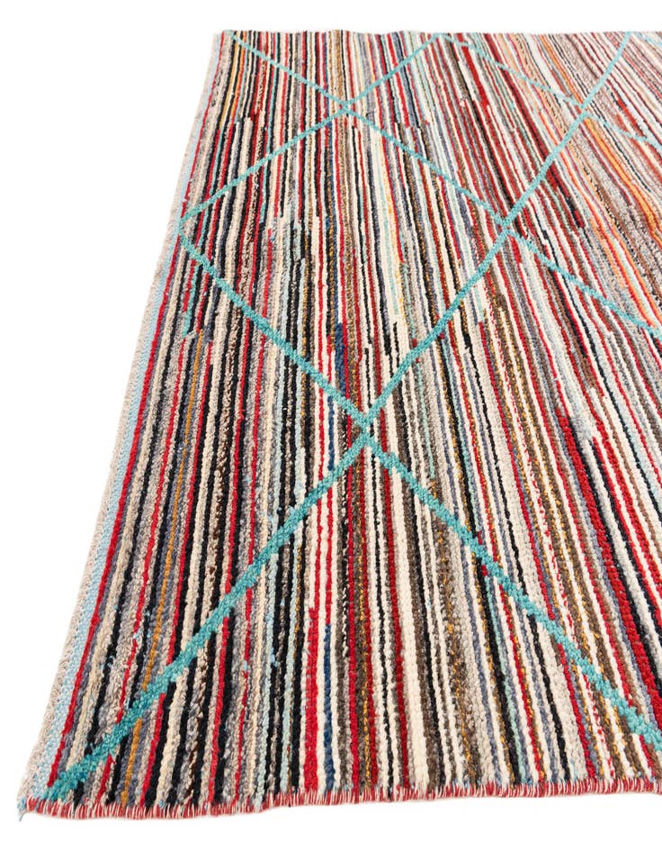 Detail image of  6' x 9' 2  Hand Knotted Moroccan Wool Rug