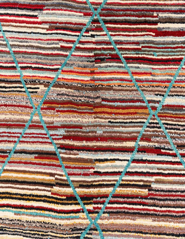 Detail image of  6' x 9' 2  Hand Knotted Moroccan Wool Rug