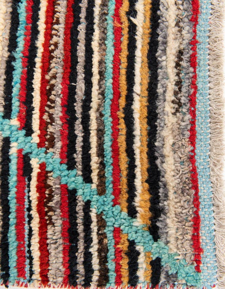 Detail image of  6' x 9' 2  Hand Knotted Moroccan Wool Rug