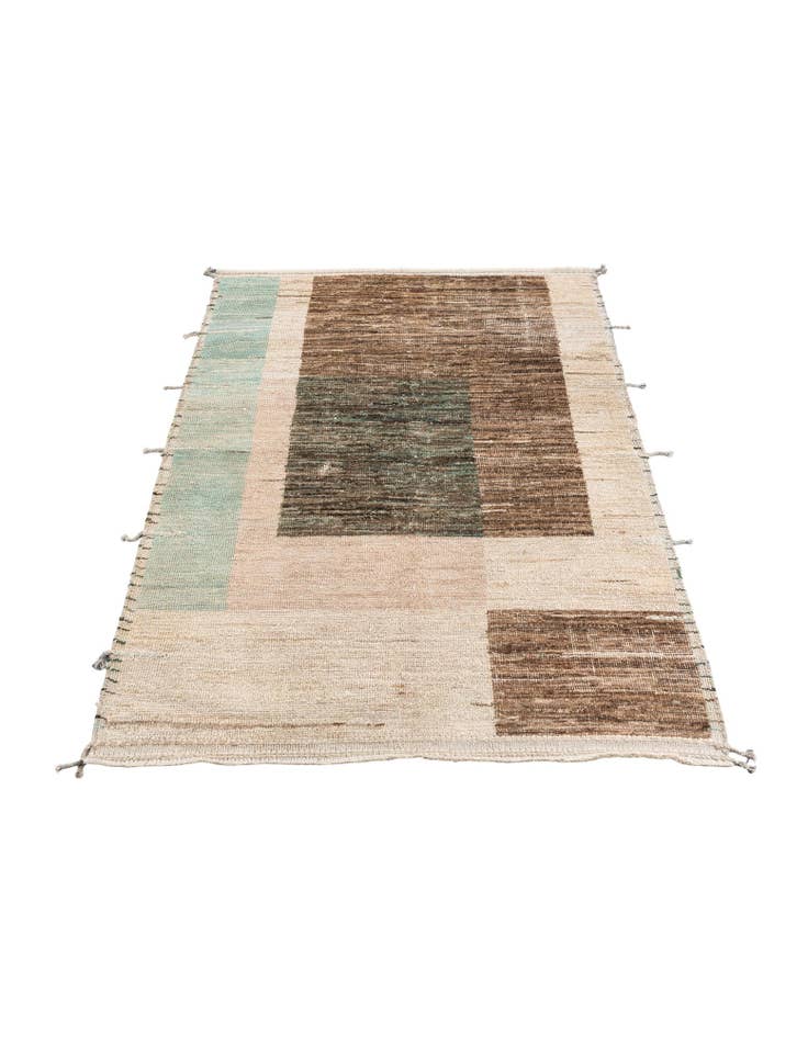 Detail image of  5' 4 x 7' 3  Hand Knotted Moroccan Wool Rug