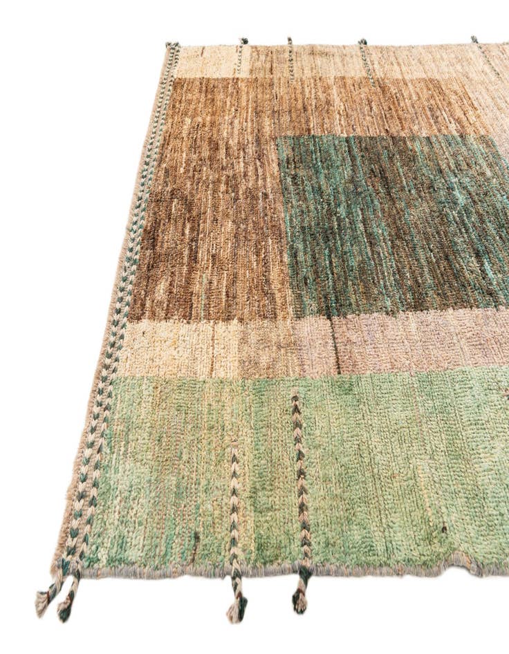 Detail image of  5' 4 x 7' 1  Hand Knotted Moroccan Wool Rug