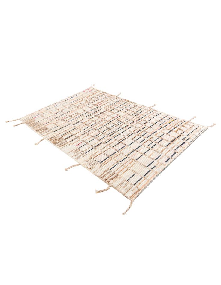 Detail image of  4' x 6' 1  Hand Knotted Moroccan Wool Rug