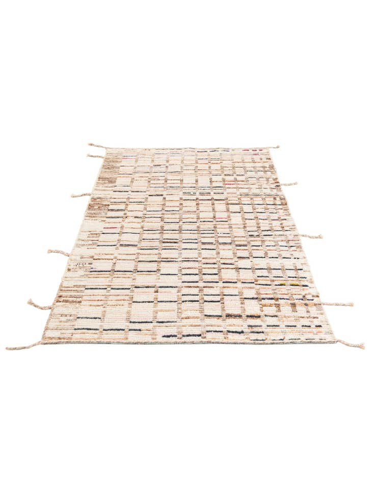 Detail image of  4' x 6' 1  Hand Knotted Moroccan Wool Rug