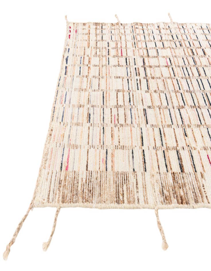 Detail image of  4' x 6' 1  Hand Knotted Moroccan Wool Rug