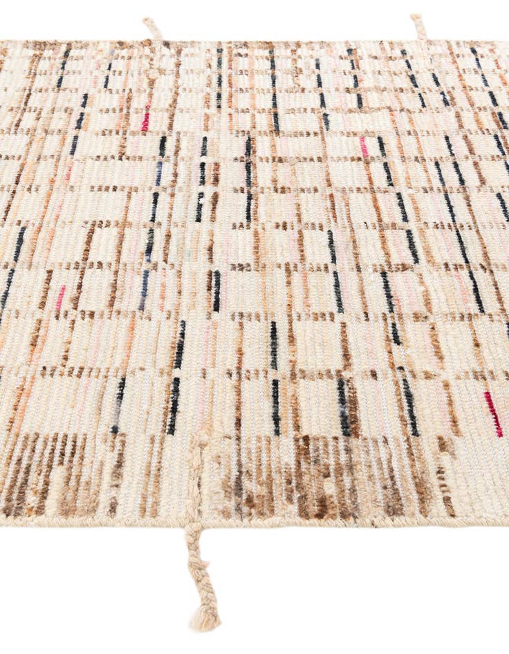 Detail image of  4' x 6' 1  Hand Knotted Moroccan Wool Rug