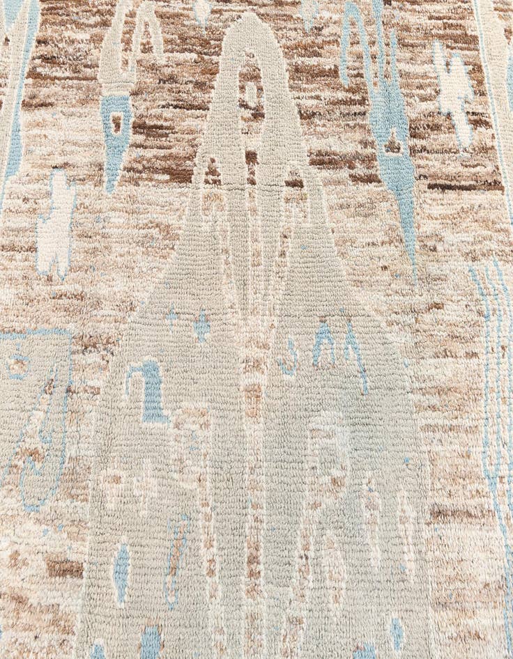 Detail image of  8' 10 x 13' 6  Hand Knotted Moroccan Wool Rug